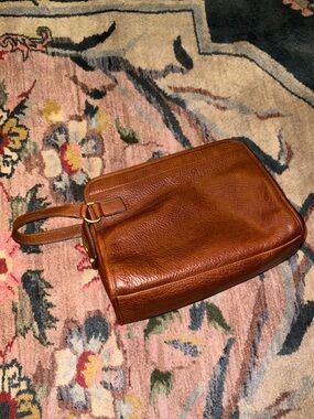 Lotuff Cleg - Rich Leather Dopp Kit Toiletry Bag - Brown